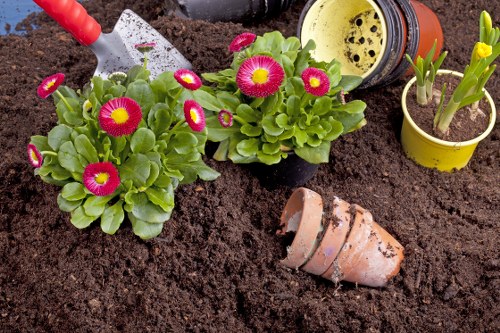 Community gardeners sorting green waste at Shoreditch site